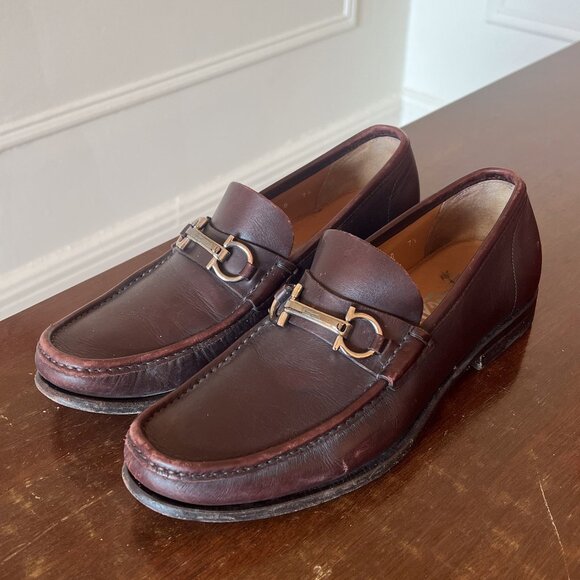 Ferragamo Mens Burgundy Loafer main image 4
